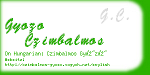 gyozo czimbalmos business card